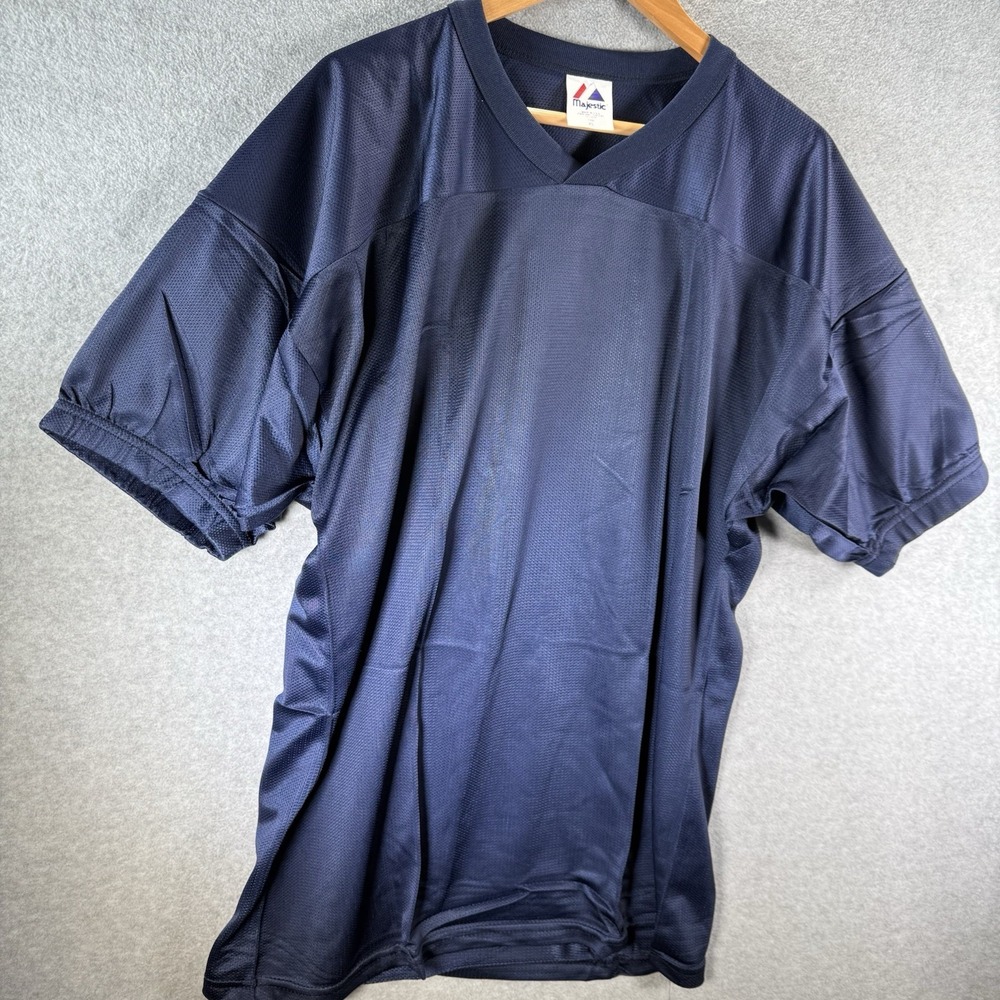 Vintage Majestic Men's‎ Blue Athletic Mesh Practice Football Jersey Size XL USA - Picture 11 of 11